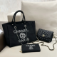 Black Casual Daily Letters Patchwork Pearls Decor Bags