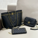 Black Casual Daily Letters Metal Accessories Trim Chains Bags