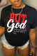 Black Casual Street Letter Print Contrast O Neck T-Shirts