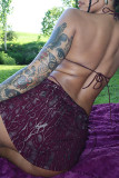 Red Sportswear Print Patchwork Backless Strap Design 3 Piece Sets