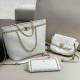 White Casual Daily Letters Metal Accessories Trim Chains Bags