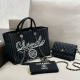 Black Street Daily Letters Patchwork Bags