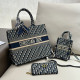 Blue Black Casual Daily Letters Patchwork Zipper Contrast Bags