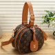 Yellow Brown Street Letters Patchwork Zipper Bags