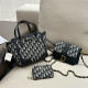 Black Street Daily Letters Patchwork Contrast Bags