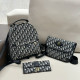 Black White Casual Street Letters Patchwork Zipper Contrast Bags