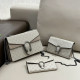 Khaki Casual Street Letters Patchwork Chains Contrast Bags