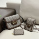 Khaki Casual Daily Letters Patchwork Metal Accessories Trim Contrast Bags