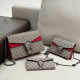 Red Casual Street Letters Patchwork Chains Contrast Bags