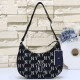 Black Street Letters Patchwork Zipper Bags