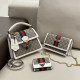 White Celebrities Elegant Letters Patchwork Metal Accessories Trim Chains Contrast Bags