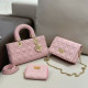 Pink Casual Daily Solid Color Metal Accessories Trim Chains Bags
