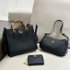 Black Daily Vacation Solid Color Patchwork Metal Accessories Trim Bags