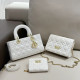 White Casual Daily Solid Color Metal Accessories Trim Chains Bags