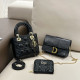 Black Casual Daily Solid Color Patchwork Metal Accessories Trim Chains Bags