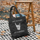 Black DON'T BE A LADY BE A LEGEND PRINTED BAG