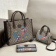 Brown Casual Vacation Graffiti Print Letters Patchwork Bags