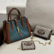 Blue Casual Business Wear Letters Patchwork Metal Accessories Trim Chains Bags