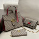 Red Casual Daily Letters Patchwork Metal Accessories Trim Bags