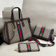 khaki Brown Casual Business Wear Letters Patchwork Metal Accessories Trim Contrast Bags