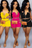 rose red Denim Fashion Sexy Patchwork tassel HOLLOWED OUT Straight 