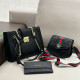 Black Casual Street Letters Patchwork Metal Accessories Trim Embossed Bags