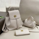 White Daily Vacation Letters Metal Accessories Trim Embossed Bags