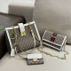 White Casual Business Wear Letters Patchwork Metal Accessories Trim Chains Contrast Bags