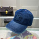 The cowboy blue Casual Street Letters Gradient Contrast Hat