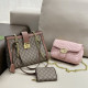 Red-brown Daily Celebrities Letters Patchwork Metal Accessories Trim Chains Bags