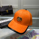 Orange Casual Street Letters Patchwork Metal Accessories Trim Hat