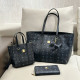 Black Casual Street Letter Print Patchwork Zipper Bags