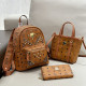 Brown Casual Street Letter Print Rivets Patchwork Metal Accessories Trim Bags