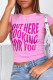 Pink Casual Letters Patchwork O Neck T-Shirts