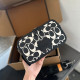 Black White Casual Street Letter Print Zipper Contrast Bags
