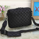 Black Gray Street Letters Patchwork Zipper Bags
