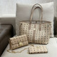 Apricot Casual Street Letter Print Patchwork Chains Bags