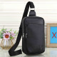 Matte Black Street Letters Patchwork Zipper Bags