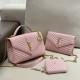 Pink Daily Celebrities Letters Fringed Trim Patchwork Metal Accessories Trim Bags