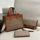 Brown Casual Street Letters Patchwork Metal Accessories Trim Contrast Bags
