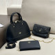 Black Casual Daily Solid Color Sequins Patchwork Chains Bags