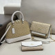 Khaki Street Celebrities Letters Patchwork Chains Contrast Bags