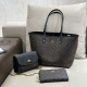 Black Casual Daily Letters Patchwork Chains Bags