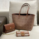 Brown Daily Vacation Letters Patchwork Metal Accessories Trim Contrast Bags