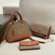Brown Street Celebrities Letters Patchwork Chains Contrast Bags