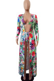 Green Sportswear Print Hollow Out Patchwork Strap Design 3 Piece Sets