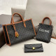 Brown Casual Street Letters Patchwork Metal Accessories Trim Contrast Bags