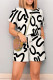 White Black Casual Stripe Draw String Pocket Patchwork O Neck Loose Rompers