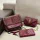 Red Street Daily Letters Patchwork Metal Accessories Trim Bags