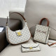 White Casual Street Letters Patchwork Metal Accessories Trim Contrast Bags